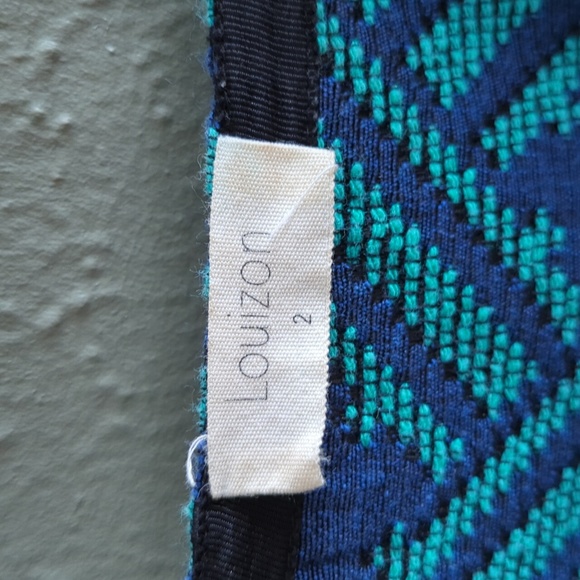 Louizon Woven Blue & Green Boxy Blazer - Picture 4 of 6